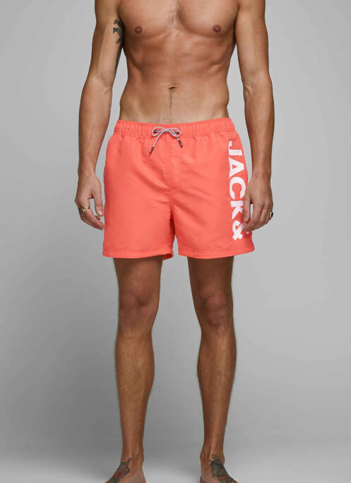 Slip de bain orange JACK & JONES pour homme