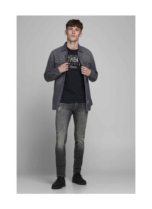 Jeans coupe slim noir JACK & JONES pour homme