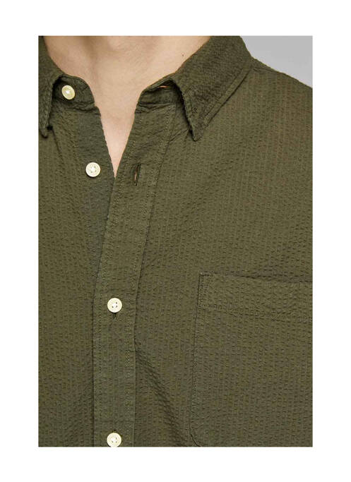 Chemise manches longues vert JACK & JONES pour homme