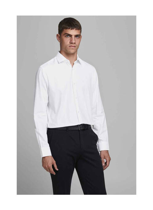 Chemise manches longues blanc JACK & JONES pour homme