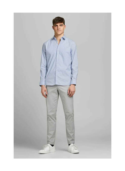 Chemise manches longues bleu JACK & JONES pour homme