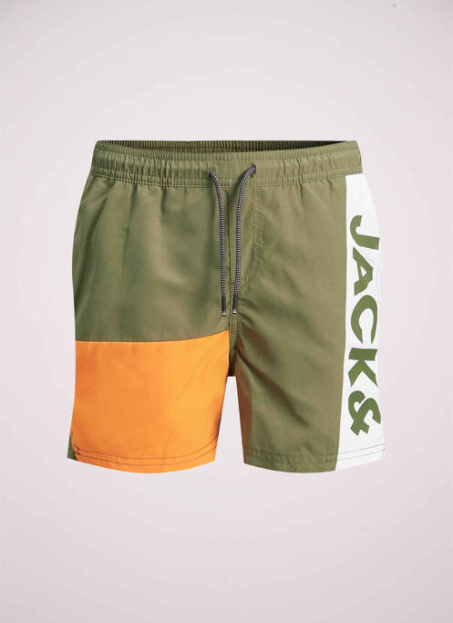 Slip de bain vert JACK & JONES pour garçon