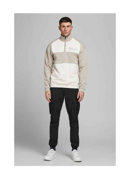 Sweat-shirt gris JACK & JONES pour homme