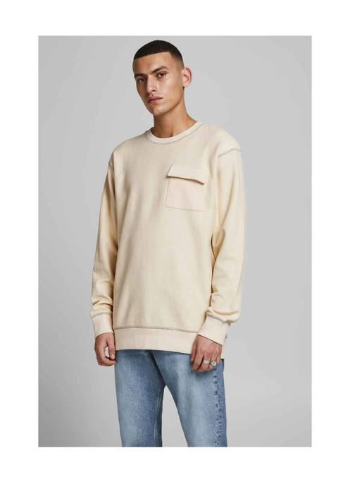 Sweat-shirt gris JACK & JONES pour homme