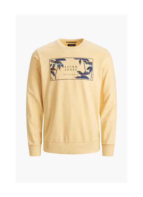 Sweat-shirt à capuche jaune JACK & JONES pour garçon