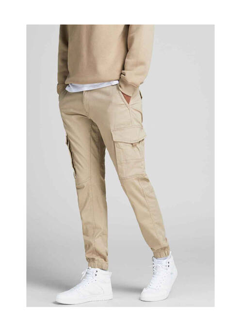 Pantalon cargo beige JACK & JONES pour homme