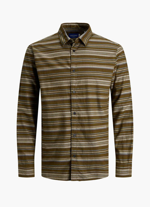 Chemise manches longues vert JACK & JONES pour homme