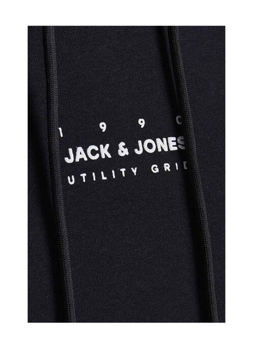 Sweat-shirt à capuche noir JACK & JONES pour homme
