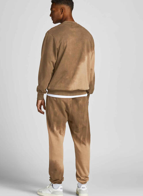 Sweat-shirt marron JACK & JONES pour homme