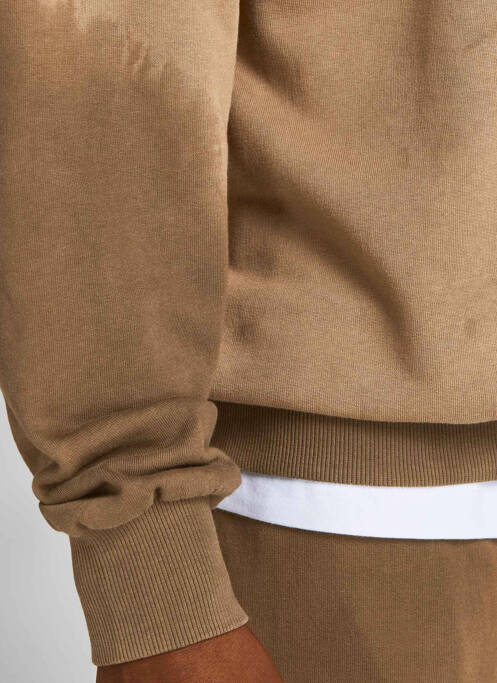 Sweat-shirt marron JACK & JONES pour homme