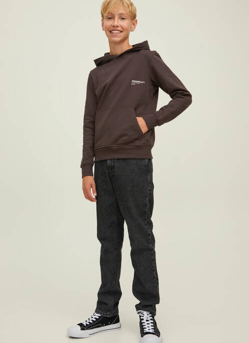 Sweat-shirt marron JACK & JONES pour garçon