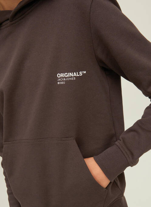 Sweat-shirt marron JACK & JONES pour garçon