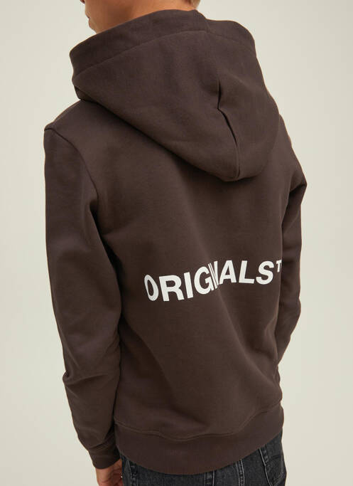 Sweat-shirt marron JACK & JONES pour garçon