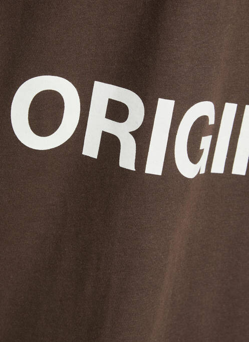 T-shirt marron JACK & JONES pour garçon