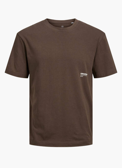 T-shirt marron JACK & JONES pour garçon