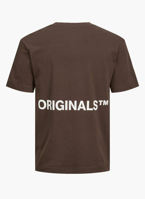 T-shirt marron JACK & JONES pour garçon