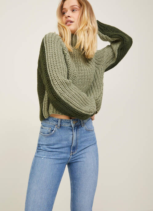 Pull col roulé vert JJXX pour femme