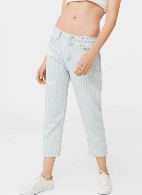 Jeans coupe slim bleu MANGO pour femme