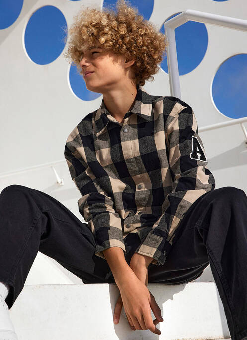 Chemise manches longues noir NAME IT pour garçon