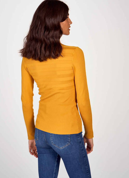 Pull col roulé jaune MORGAN pour femme
