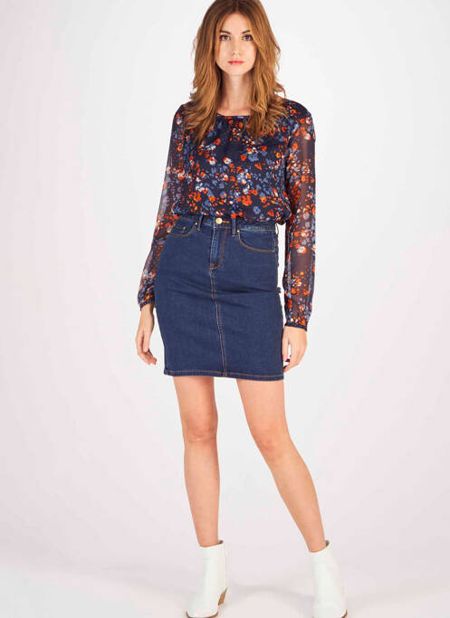 Jupe courte bleu VILA pour femme