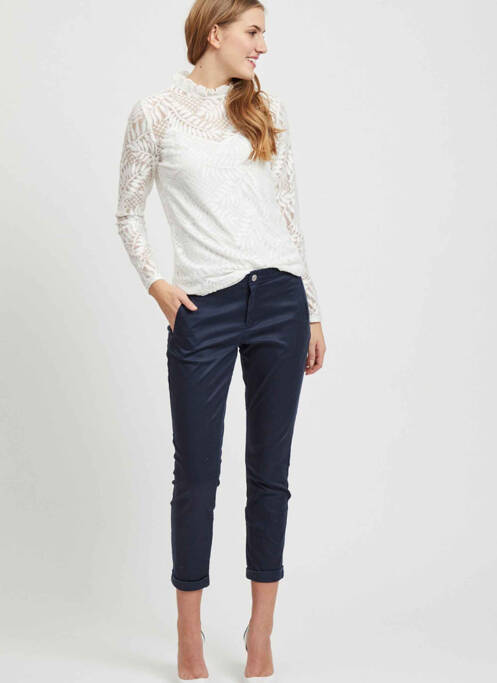 Pantalon chino bleu VILA pour femme