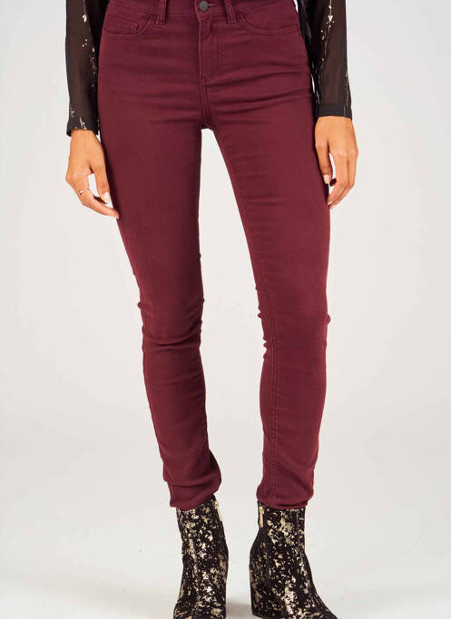 Jeans skinny rouge VILA pour femme