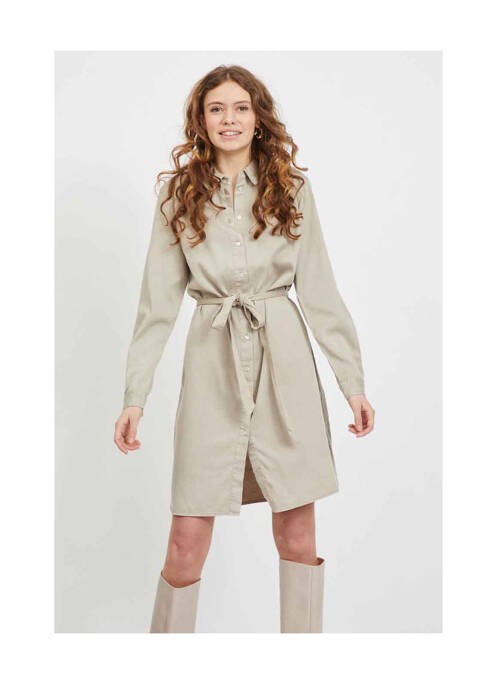 Robe courte beige VILA pour femme