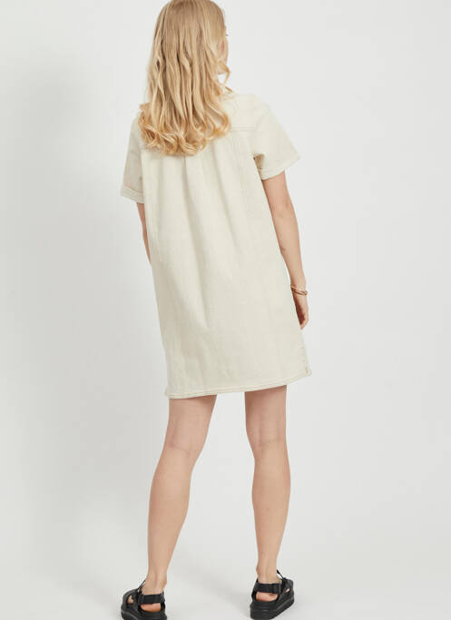 Robe courte beige VILA pour femme
