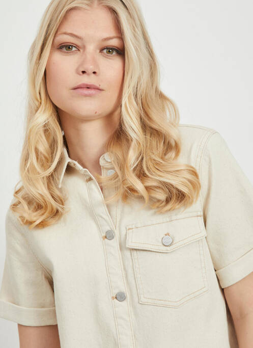 Robe courte beige VILA pour femme
