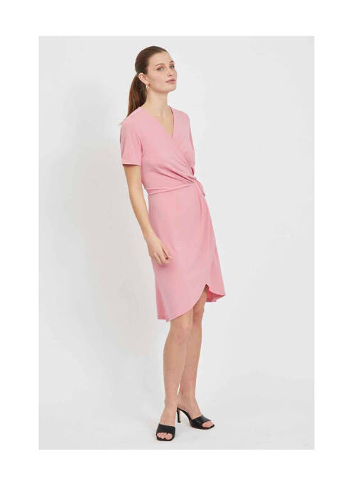Robe mi-longue rose VILA pour femme