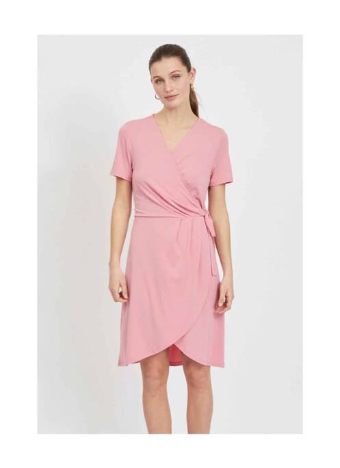 Robe mi-longue rose VILA pour femme