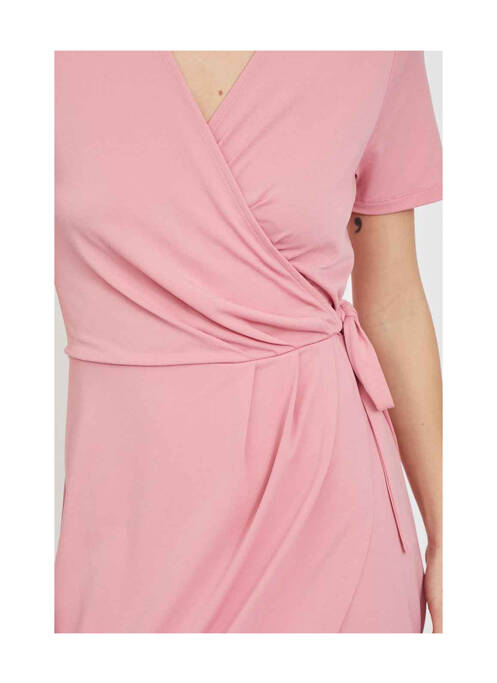 Robe mi-longue rose VILA pour femme