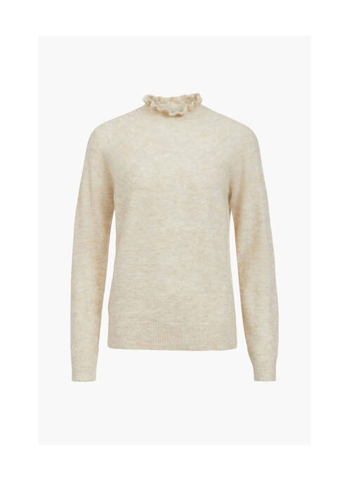 Pull col roulé beige VILA pour femme