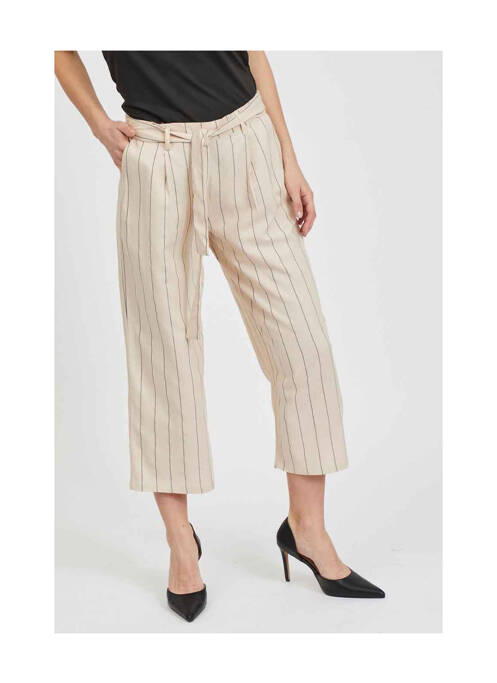 Pantalon droit beige VILA pour femme