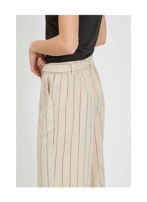 Pantalon droit beige VILA pour femme
