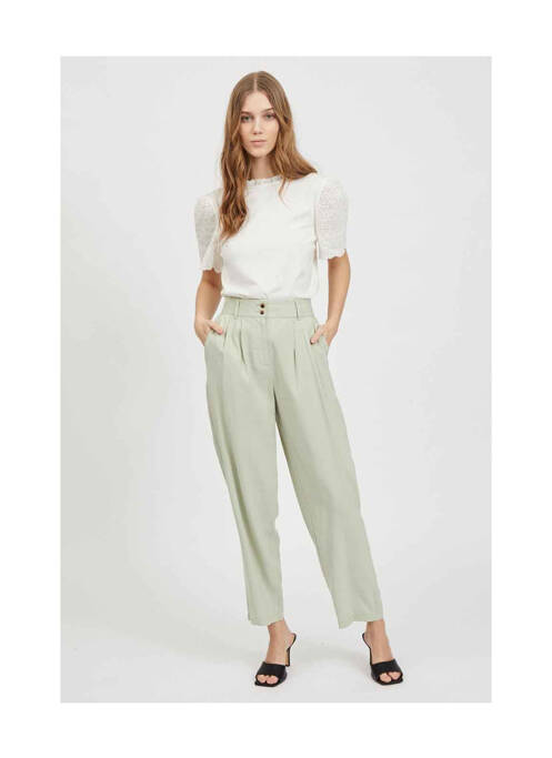 Pantalon chino vert VILA pour femme
