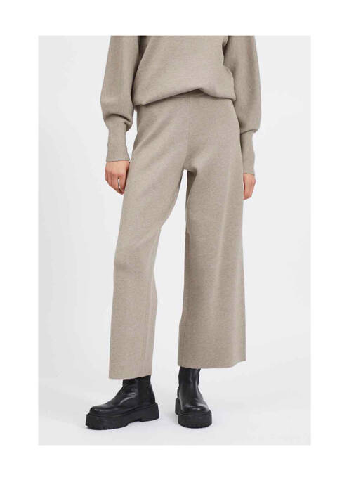 Pantalon droit beige VILA pour femme