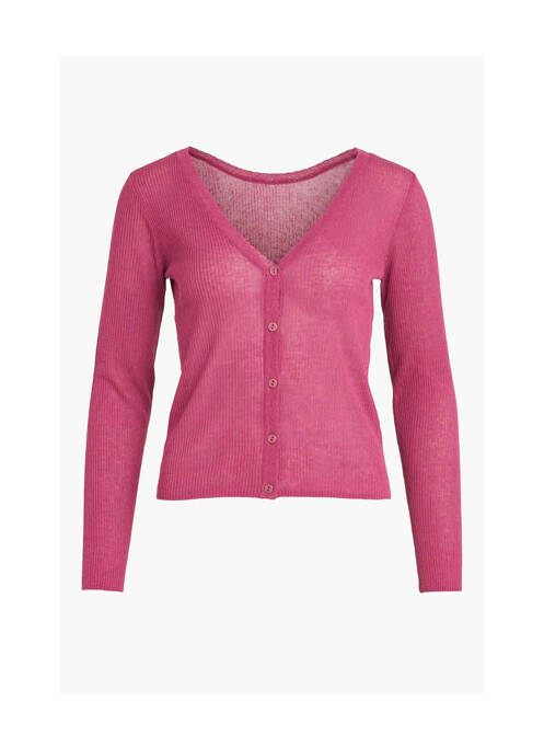 Gilet manches longues rose VILA pour femme