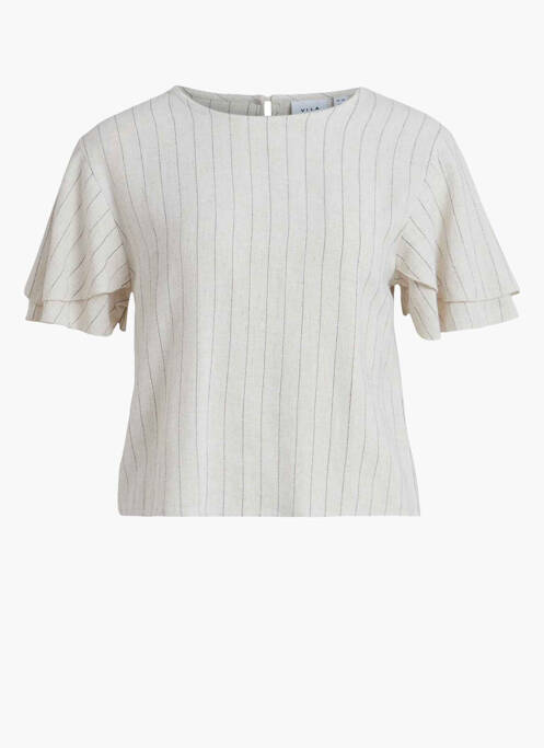 T-shirt beige VILA pour femme