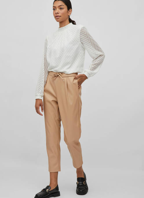 Pantalon slim beige VILA pour femme