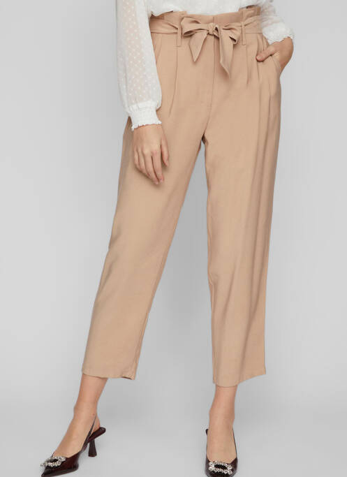 Pantalon 7/8 beige VILA pour femme