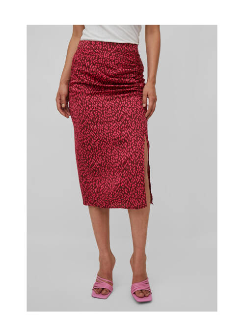Jupe mi-longue rouge VILA femme