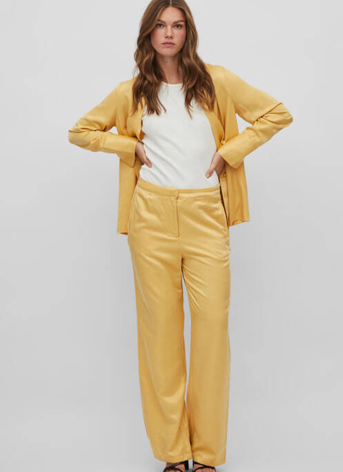 Pantalon large jaune VILA ROUGE pour femme