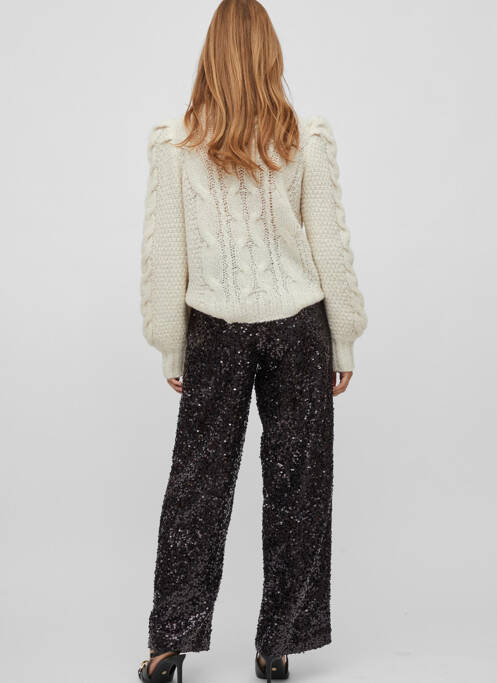 Pantalon droit noir VILA ROUGE pour femme