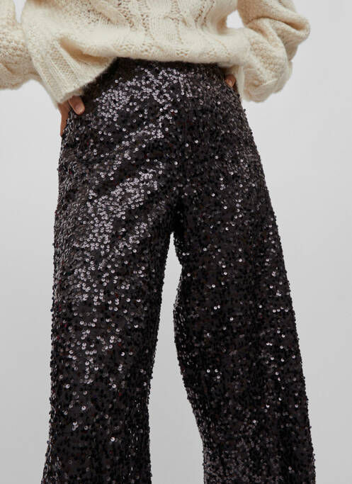 Pantalon droit noir VILA ROUGE pour femme