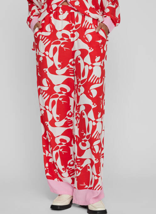 Pantalon droit rouge VILA pour femme