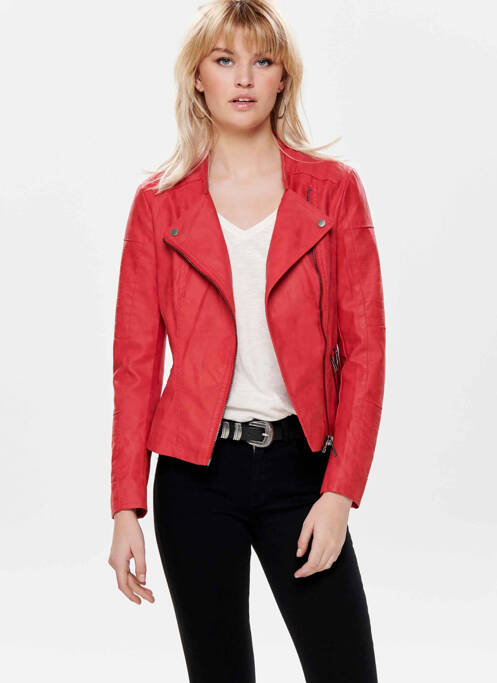 Veste casual rouge ONLY pour femme