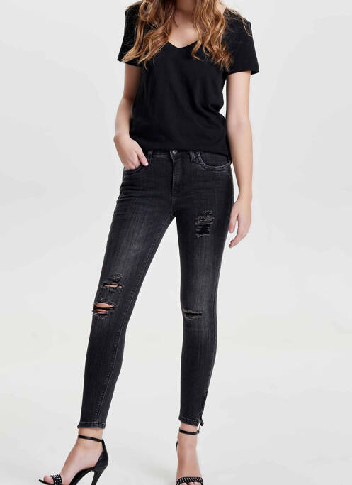 Jeans skinny gris ONLY pour femme