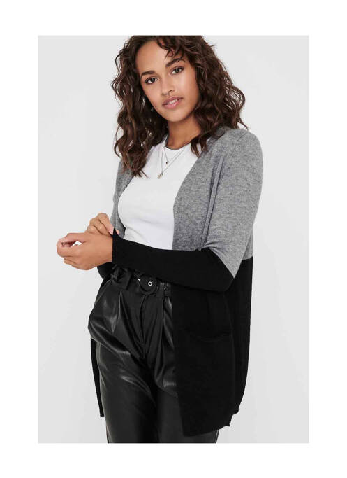 Gilet manches longues gris ONLY femme